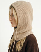 Beige balaclava cowl