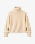 Jersey de cuello alto beige
