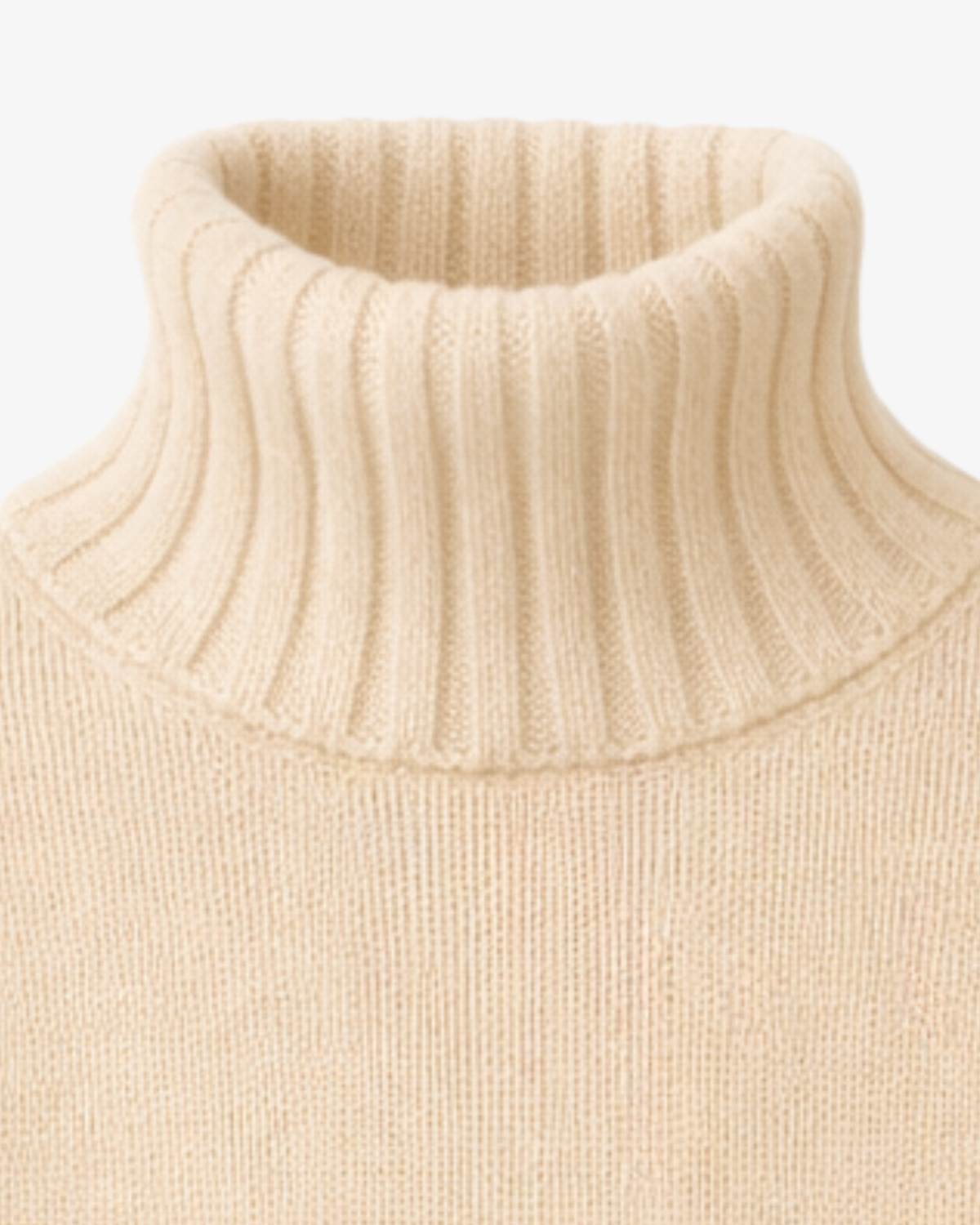 Jersey de cuello alto beige