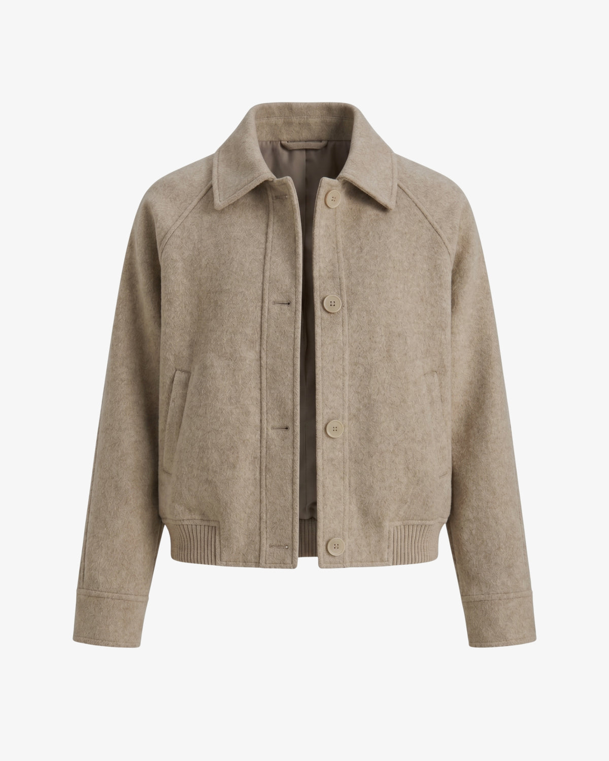Taupe 100% merino wool jacket