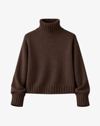 Chocolate brown turtleneck sweater