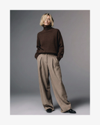 Chocolate brown turtleneck sweater