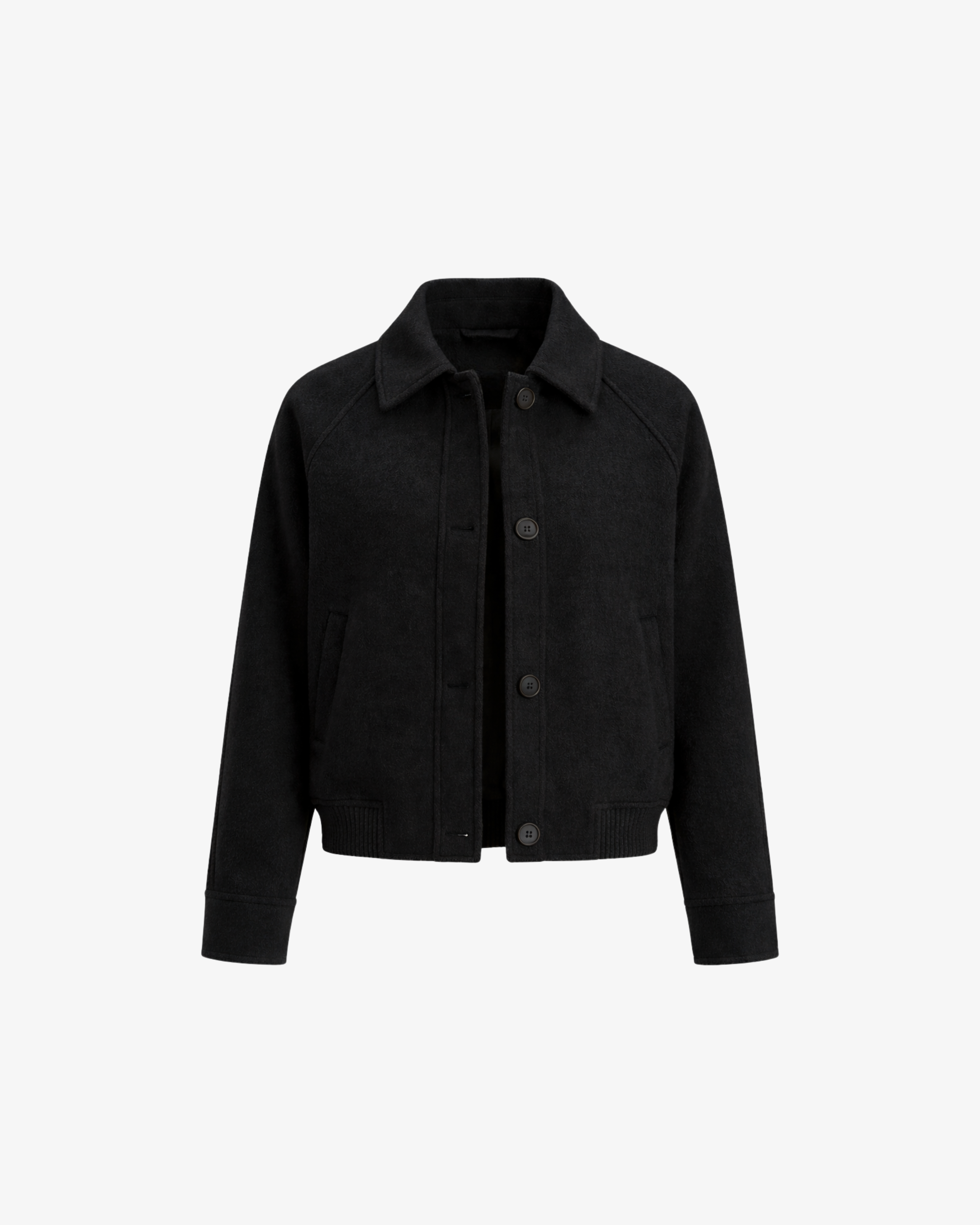 Black jacket 100% merino wool